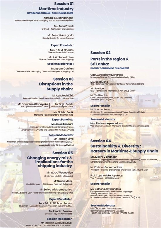 CASA ICS CONFERENCE SEPT 2019 programme